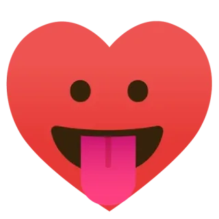 🌟 emoji, heart, tongue, face telegram sticker