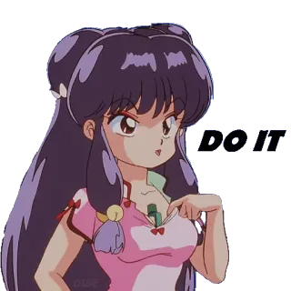 🤞 Akane Tendo Ranma ½ DON'T Anime, Manga, Artes marciales, Lucha, Chica whatsapp sticker