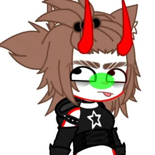 🚬 anime, cartoon, character, horns, star telegram sticker