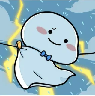 ⚡️ อากาศ, น่ารัก, คาวาอิ, ฝน, การ์ตูน, ตัวละคร telegram sticker