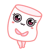 😘 Marshmallow, Kawaii, Lucu, Manis, Kartun whatsapp sticker