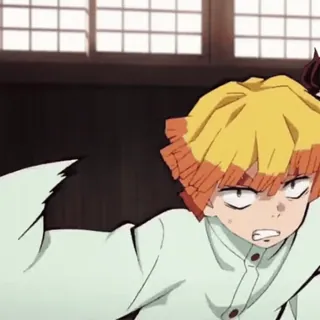 ⚡ Zenitsu Agatsuma Demon Slayer Anime, Demon Slayer, Zenitsu, Wütend, Verängstigt whatsapp sticker