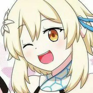 ⛸ Lumine Genshin Impact anime, lumine, genshin impact, video game telegram sticker