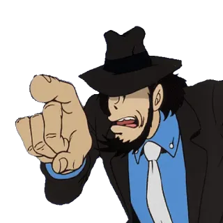 👉 Cartoon, Figur, Geste, Zeigen, Anime telegram sticker