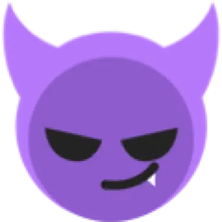👿 diablo, emoji, púrpura, malvado, demonio, monstruo telegram sticker