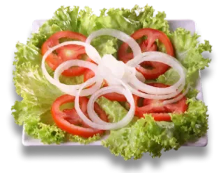 🍅 サラダ, トマト, 玉ねぎ, レタス, 野菜, 食べ物 telegram sticker