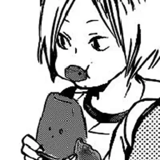 🐱 Kenma Kozume Haikyuu!! Anime, Manga, Personnage, Kenma Kozume, Haikyuu, Manger telegram sticker