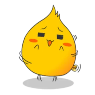 😊 птица, цыпленок, милый, мультфильм, желтый, каваи telegram sticker