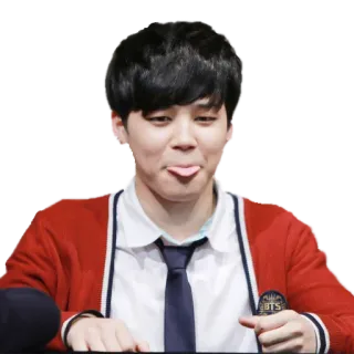 😜 Jimin K-pop, BTS, singer, Jimin, celebrity, person, music telegram sticker