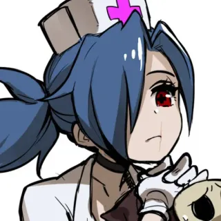 🌡 Valentine Skullgirls perawat, video game, anime, karakter, game fighting, Skullgirls, Valentine telegram sticker