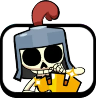 😡 Мультфильм, Скелет, Игра, Королевский, Охранник telegram sticker