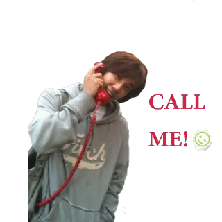 💌 CALL ME! llamada, teléfono, comunicación, persona whatsapp sticker