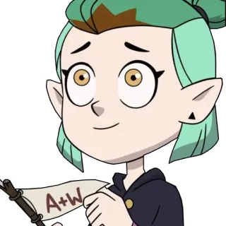 😊 Amity Blight The Owl House A+W cartoon, cute, Amity Blight, The Owl House, animated series telegram sticker