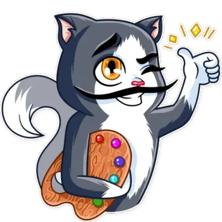 Catvador Dali telegram stickers