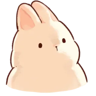 😐 rabbit, bunny, cute, animal, cartoon telegram sticker