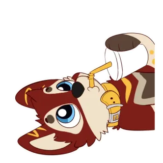 😶 animal, bebiendo, dibujos animados, bebida, lindo, divertido telegram sticker
