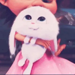 🍧 Snowball The Secret Life of Pets animé, lapin, lapin, mignon, animal de compagnie, animal, personnage whatsapp sticker