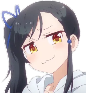 😏 anime, cartoon, girl, expression telegram sticker