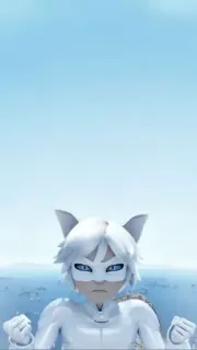 😡 Chat Blanc Miraculous Ladybug 애니메이션, 만화, 흰색, 블랙 캣, 고양이, 미라큘러스 레이디버그 whatsapp sticker