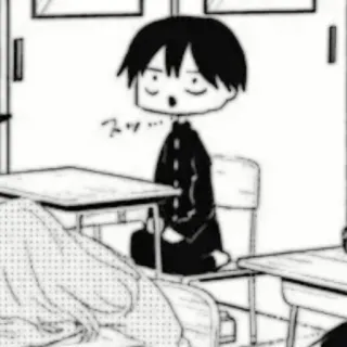 🗞 スッ… Anime, Mangá, Escola, Estudante, Sala de aula, Preto e branco telegram sticker