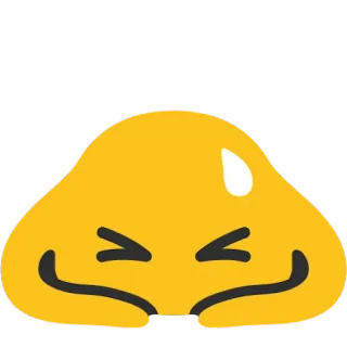 🙇 Emoji, Blob, Wyraz, Żółty, Śmieszne, Szczęśliwy telegram sticker