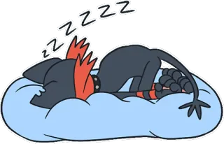 🤤 ZZZZ dormir, dibujos animados, animal, zzz, siesta, relajación, comodidad whatsapp sticker