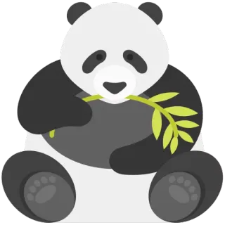 😀 Панда, животное, милый, бамбук, медведь, каваии telegram sticker