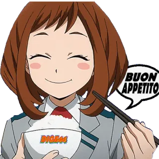 🍝 BUON APPETITO อนิเมะ, กิน, อาหาร, มีความสุข, น่ารัก telegram sticker