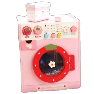 🫥 Strawberry washer toy, washer, strawberry, pink, cute, kawaii telegram sticker