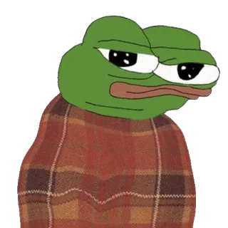 😋 Pepe the Frog frosch, traurig, decke, pepe, meme telegram sticker