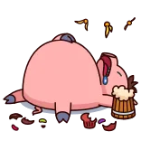Potter Pig telegram stickers