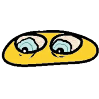 ☹️ Emoji, Augen, Cartoon, Ausdruck, Lustig, Meme telegram sticker