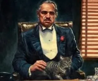 🤌 Vito Corleone The Godfather kucing, mafia, godfather, film, don telegram sticker
