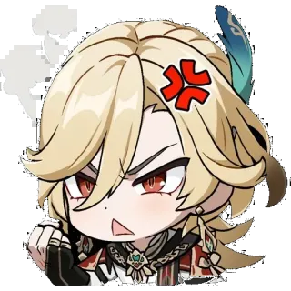 ⭐️ Kaveh Genshin Impact anime, game, genshin impact, kaveh, angry, sticker telegram sticker