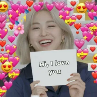 🍫 Hi, I love you amore, cuori, positivo, messaggio, saluti, affetto whatsapp sticker