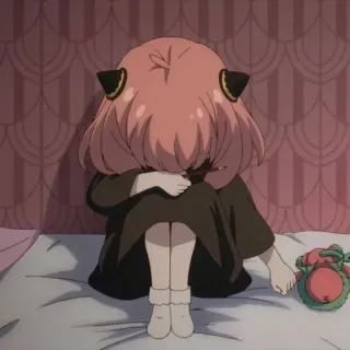🥜 Anya Forger Spy x Family Anya Forger, Spy x Family, anime, huilen, verdrietig telegram sticker