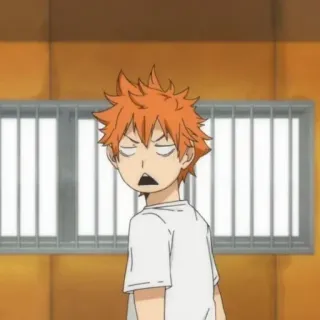 ☀️ Hinata Shoyo Haikyuu!! anime, haikyuu, hinata, shoyo, manga, funny, cartoon telegram sticker