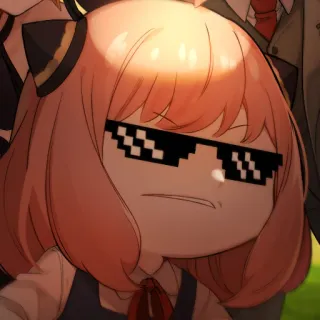 😼 Anya Forger Spy × Family Anime, Spy x Family, Anya Forger, Gafas pixeladas, Deal with it telegram sticker