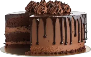 🌟 chocolate, cake, dessert, food, sweet telegram sticker