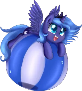 🏀 Princess Luna My Little Pony princess luna, pony, cartoon, balloon telegram sticker