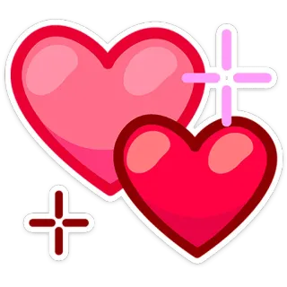 ⭐ herzen, liebe, valentinstag, zuneigung, rosa, rot telegram sticker