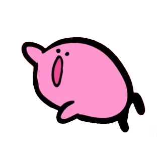 😮 Kirby カービィ, かわいい, ピンク, ゲームキャラクター telegram sticker