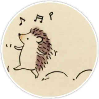 😉 ёж, танцы, музыка, милый, животное whatsapp sticker