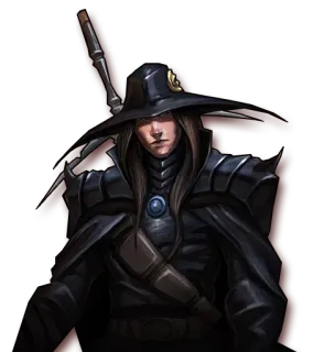 😐 Fantasia, Caçador, Espada, Capa, Chapéu telegram sticker