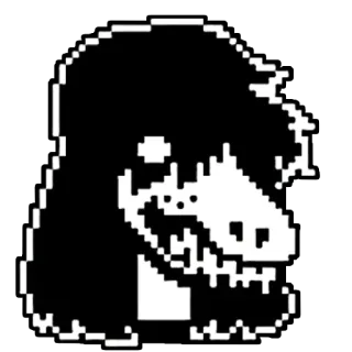 😡 Susie Deltarune monster, purple, deltarune, pixel art, video game telegram sticker