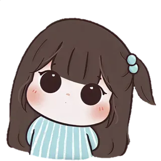 🎐 hoạt hình, cô gái, dễ thương, anime, chibi, chân dung telegram sticker