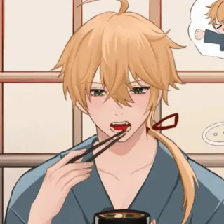 🍡 Anime, Manga, Postać, Jedzenie, Pałeczki telegram sticker