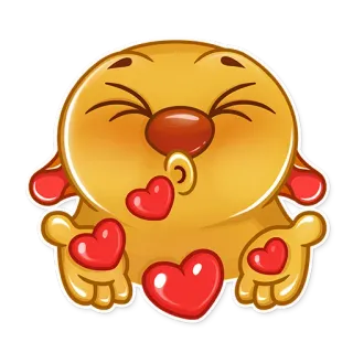 😘 dibujos animados, corazones, lindo, amor, beso, emoji, pegatina telegram sticker