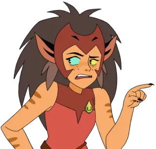 😒 Adora She-Ra and the Princesses of Power cartoon, animated, Catra, She-Ra telegram sticker