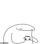 😌 florkofcows, Kaffee, Meme, süß, kawaii, Flork telegram sticker
